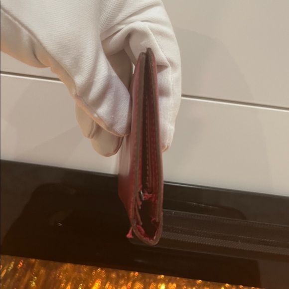 Hermes Cherry Red Wallet with Gold Detail - Picture 13 of 16